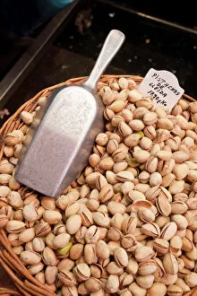 Images Dated 28th September 2010: Pistachio nuts, La Boqueria Market, Barcelona, Spain