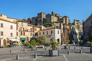 Place at Bolsena with castle, Viterbo, Lazio, Italy