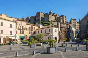 Bolsena Prints: Place at Bolsena with castle, Viterbo, Lazio, Italy