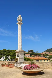Grosseto Prints: Place with Column atTalamone, Orbetello, Grosseto, Maremma, Tuscany, Italy