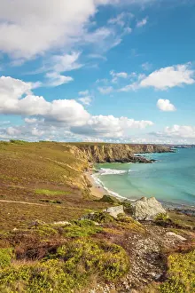 Rocky Landscape Prints: Plage Porzh Koubou at Pointe de Dinan, Crozon, Finistere, Brittany, France