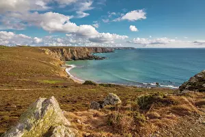 Rocky Landscape Prints: Plage Porzh Koubou at Pointe de Dinan, Crozon, Finistere, Brittany, France