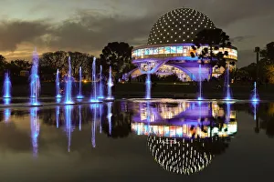 Palermo Prints: The Planetarium Galileo Galilei'at twilight, Parque Tres de Febrero, Palermo