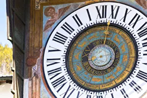 Clocks Prints: Planetary clock of Clusone, Val Seriana, Bergamo province, Lombardy, Italy