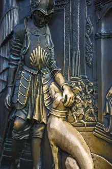 Plaque Prints: Plaque under the John of Nepomuk statue, Charles Bridge (Karluv most), Prague, Czech