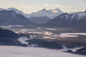 Tiroler Prints: The Plateau of Mieming seen from Mosern, Mosern, Telfs, Innsbruck-Land
