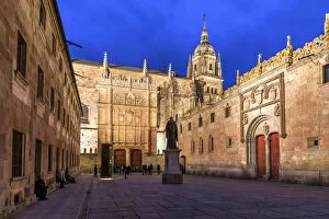 Images Dated 6th April 2018: The plateresque facade of the University of Salamanca, the third oldest university