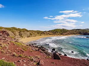 Images Dated 3rd June 2021: Platja de Cavalleria, Cavalleria Beach, elevated view, Menorca or Minorca