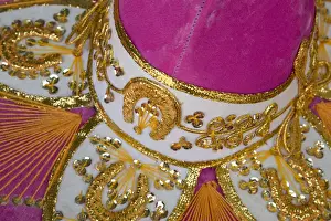 Hats Prints: Playa del Carmen, Mexico. Closeup details of a Mexican sombrero