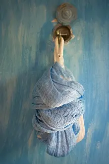 Texture Prints: Playa del Carmen, Mexico. A hammock hanging on a wall in a hotel in Mexico