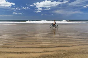 Bicycles Prints: Playa Grande Beach, Peninsula de Nicoya, Guanacaste, Costa Rica, Latin America