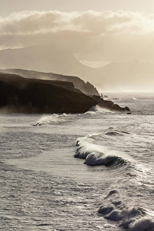 West Europe Prints: Playa de Pared at sunset, Fuerteventura, Canary Islands, Spain