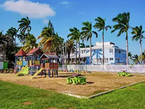 Belize Prints: Playground at Belize City, Belize District, Belize