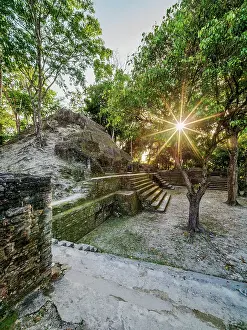 Archeology Prints: Plaza A, Cahal Pech Archaeological Reserve, San Ignacio, Cayo District, Belize