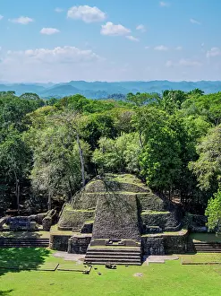 Mythical Prints: Plaza B, view from Caana, Caracol Archaeological Site, Cayo District, Belize