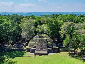 Mythical Prints: Plaza B, view from Caana, Caracol Archaeological Site, Cayo District, Belize