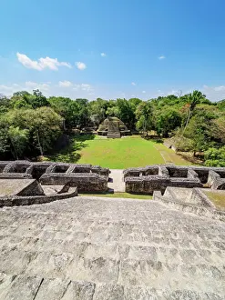 Mythical Prints: Plaza B, view from Caana, Caracol Archaeological Site, Cayo District, Belize