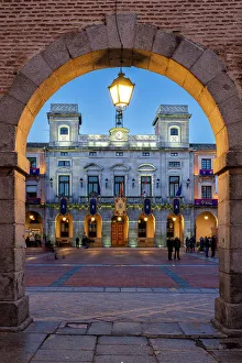 Townscape Prints: Plaza del Mercado Chico, Avila, Castile and Leon, Spain