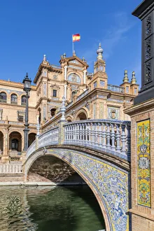 Plaza de Espana, Maria Luisa Park, Seville, Andalusia, Spain
