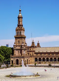 Plaza de Espana de Sevilla, Spain Square, Seville, Andalusia, Spain