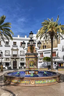 Plaza de Espana, Vejer de la Frontera, Andalusia, Spain