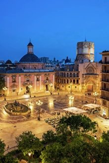 Valencian Prints: Plaza de la Virgen, Valencia, Valencian Community, Spain