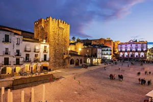 Torre Prints: Plaza Mayor, Caceres, Extremadura, Spain