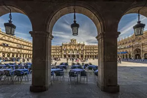 Images Dated 28th March 2018: Plaza Mayor, Salamanca, Castile and Leon, Spain