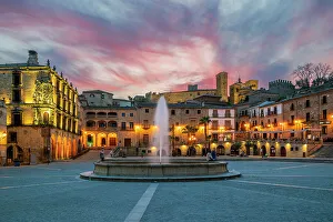 Townscape Prints: Plaza Mayor, Trujillo, Extremadura, Spain