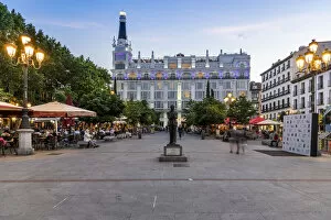 Images Dated 26th August 2021: Plaza de Santa Ana, Madrid, Community of Madrid, Spain