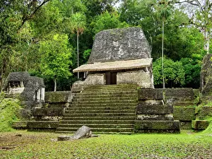 Step Prints: Plaza of the Seven Temples, Tikal, Peten Department, Guatemala