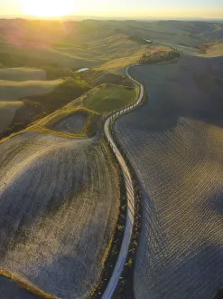 Center Italy Prints: Podere Baccoleno, Asciano, Crete senesi, Tuscany, Italy