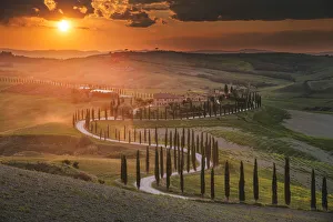 Crete Gallery: Podere Baccoleno during a spring sunset, Tuscany, Italy