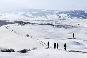 Podere Terrapille (The Gladiators House) after a snowfall in February 2018