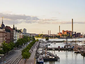 Uusimaa County Prints: Pohjoisranta Street, elevated view, Helsinki, Uusimaa County, Finland