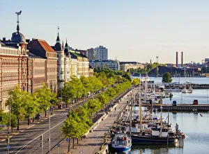 Pohjoisranta Street, elevated view, Helsinki, Uusimaa County, Finland