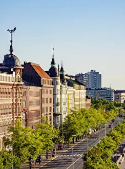 Pohjoisranta Street, elevated view, Helsinki, Uusimaa County, Finland