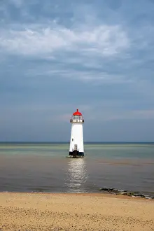 Grade Ii Prints: Point of Ayr Lighthouse at Talacre beach, Flintshire, Wales