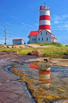 Lawrence River Prints: Pointe-des-Monts Lighthouse on the north shore of the St