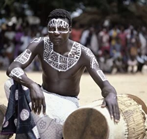 Body Adornment Collection: A Pokomo drummer from the Tana River district of Kenya