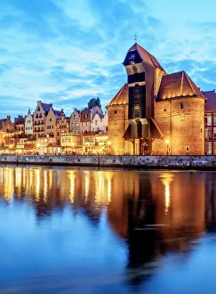 Poland, Pomeranian Voivodeship, Gdansk, Old Town, Motlawa River and Medieval Port