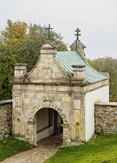 Images Dated 24th March 2017: Poland, Swietokrzyskie Voivodeship, Swietokrzyskie Mountains, Lysa Gora, Gate to the