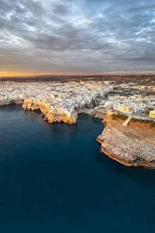 Polignano a Mare during a summer sunrise (province of Bari, Apulia, Italy)