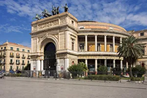 Images Dated 9th May 2016: Politeama Theater, Palermo, Sicily, Italy, Europe