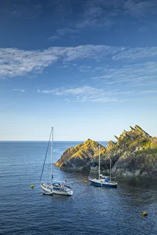 Polperro Harbour, Cornwall, England, UK