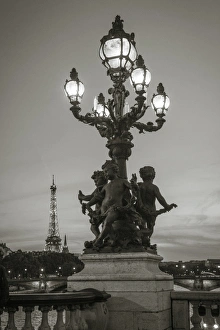 Paris Prints: Pont Alexandre III & Eiffel Tower, Paris, France