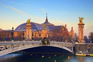 Images Dated 21st January 2014: The Pont Alexandre III and Grand Palais, Paris, France, Western Europe