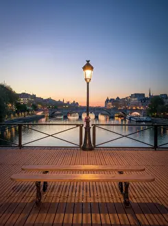 Pont Prints: Pont des Arts before Sunrise Spring, Paris, France