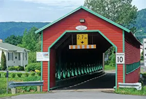 Crossing Prints: Pont Galipeault - covered bridge - crossing the Riviere de la Grande-Vallee Grande-Vallee