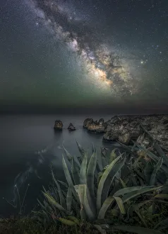 Night Sky Prints: Ponta de piedade, Algarve, South Portugal, Portugal, Europe, Milky Way